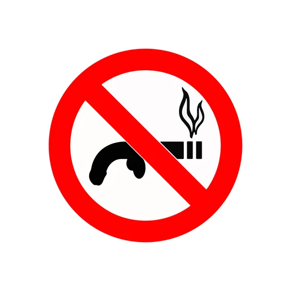 Cigarette cause of impotence, No smoking sign — Stock Vector