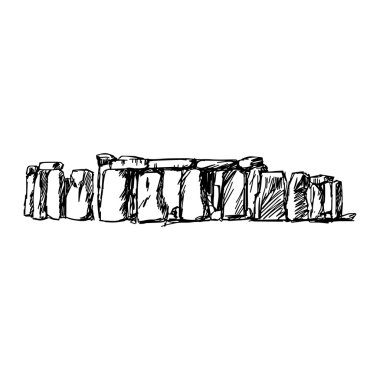 illustration vector doodle hand drawn of sketch stonehenge isola clipart
