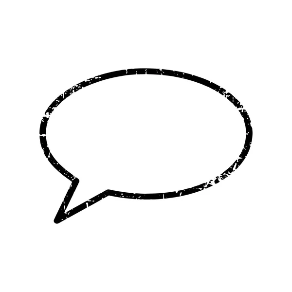 Иллюстрационный вектор черно-белый пузырь речи гранжа — стоковый вектор