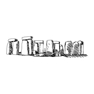 illüstrasyon vektör doodle elle çizilmiş kroki stonehenge Isola