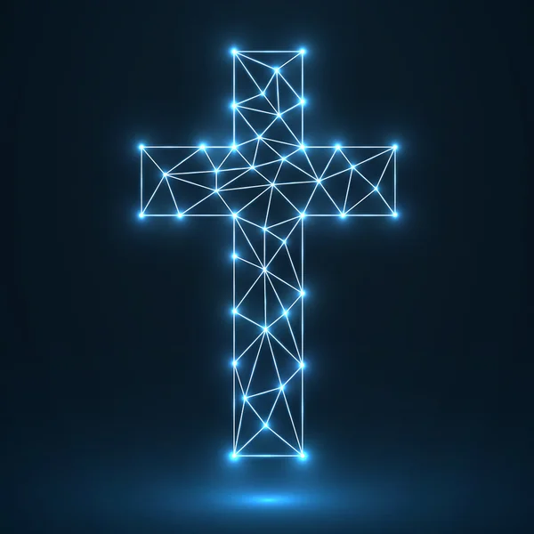Cruz abstracta. Símbolo cristiano — Vector de stock