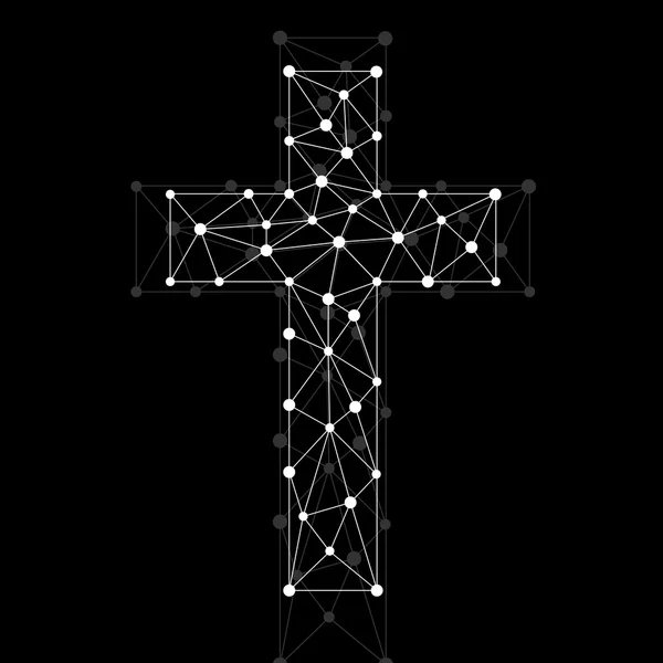 Croix abstraite. Symbole chrétien — Image vectorielle