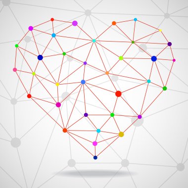 Geometric heart. Vector 