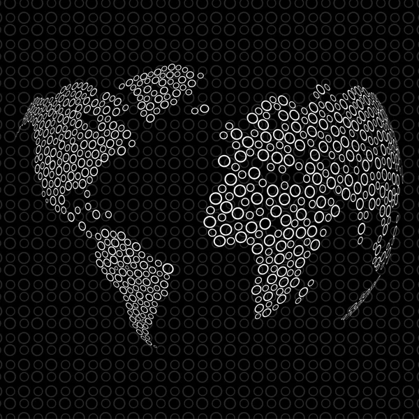Globe abstrait terre de cercles — Image vectorielle