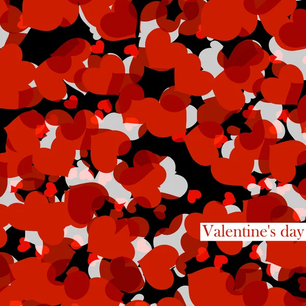 Fondo del día de San Valentín con corazones — Vector de stock