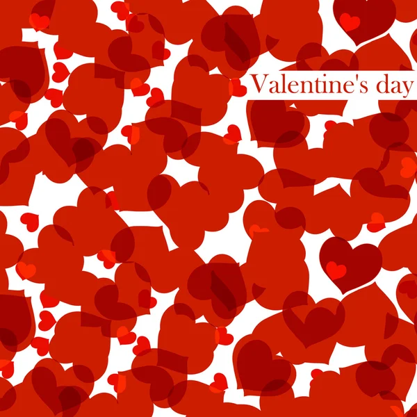 Fondo del día de San Valentín con corazones — Vector de stock