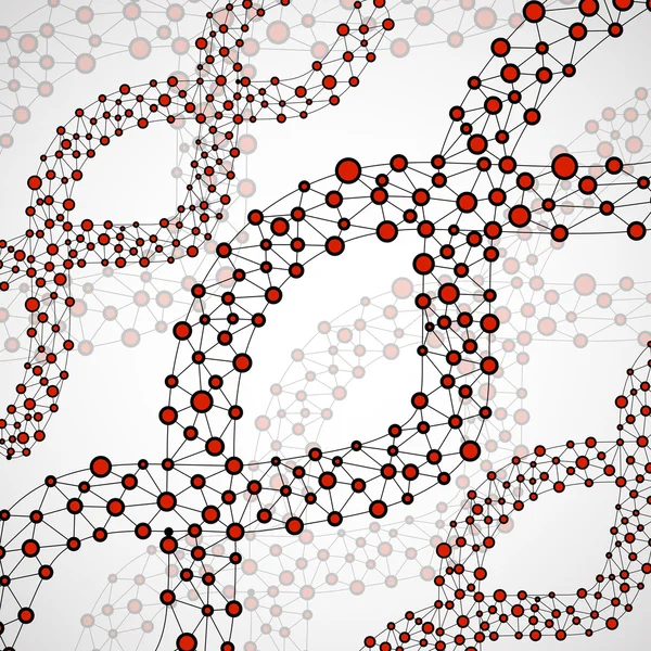 ADN abstrait spirale, structure moléculaire — Image vectorielle