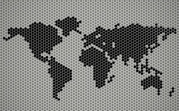 Αφηρημένο κόσμο χάρτη του εξάγωνα — Διανυσματικό Αρχείο