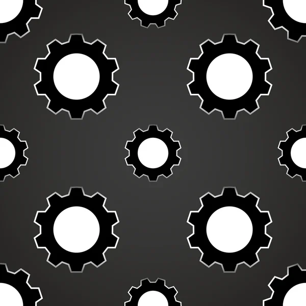 Seamless wallpaper pattern with gear wheels — Stock Vector