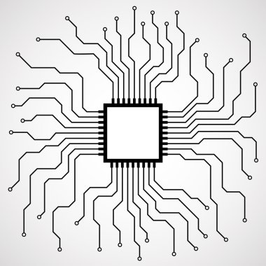 CPU. Mikroişlemci. Mikroçip. Devre kartı