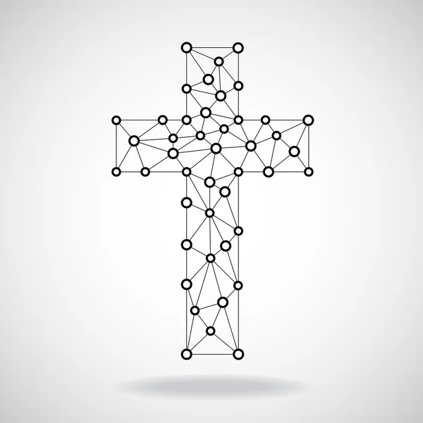 Абстрактный крест. Христианство — стоковый вектор