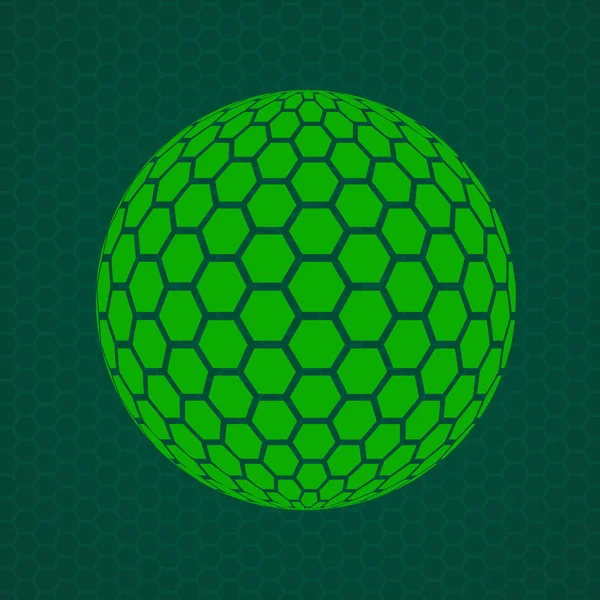 Globe abstrait à partir d'hexagones. Illustration vectorielle. Eps 10 — Image vectorielle