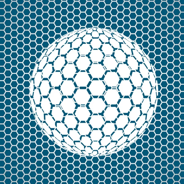 Globe abstrait des hexagones — Image vectorielle