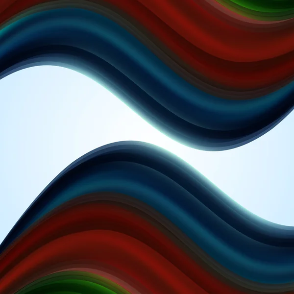 Abstraktní barevné vlny. Vektorové ilustrace. EPS 10 — Stockový vektor