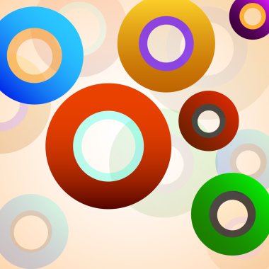 Çemberli soyut renkli arkaplan