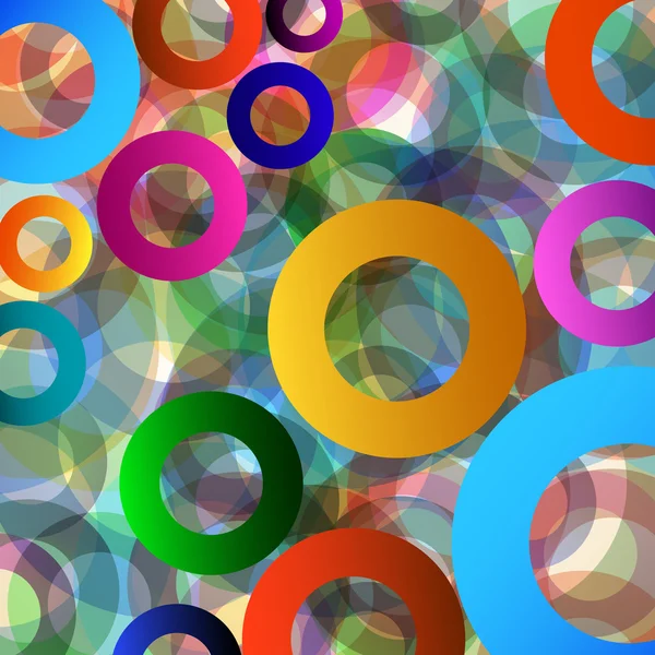 Fond coloré abstrait avec des cercles — Image vectorielle