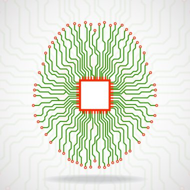 Beyin. CPU. Devre kartı