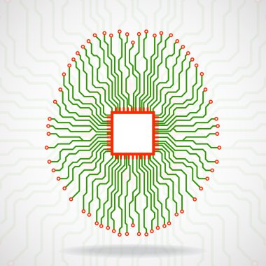 Beyin. CPU. Devre kartı
