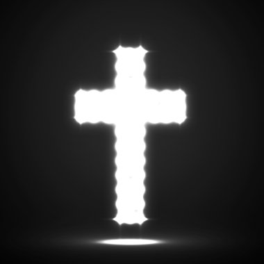 Parlayan çapraz. Christian Symbol