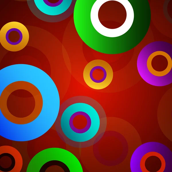 Abstraktní barevné pozadí s kruhy — Stockový vektor