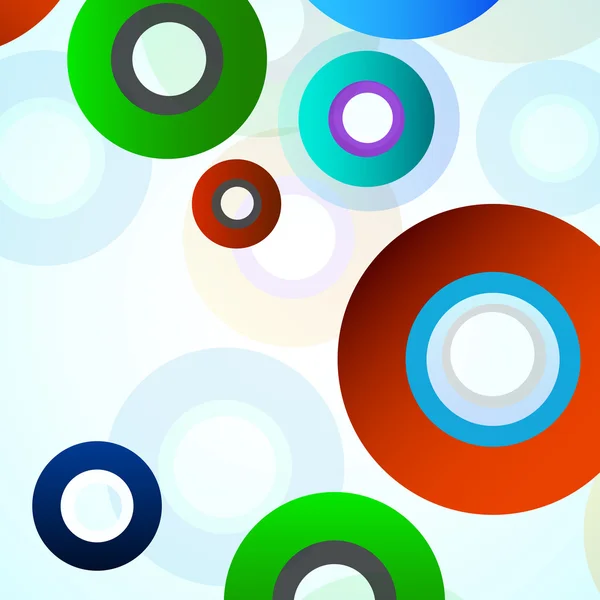 Fond coloré abstrait avec des cercles — Image vectorielle