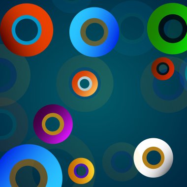 Çemberli soyut renkli arkaplan