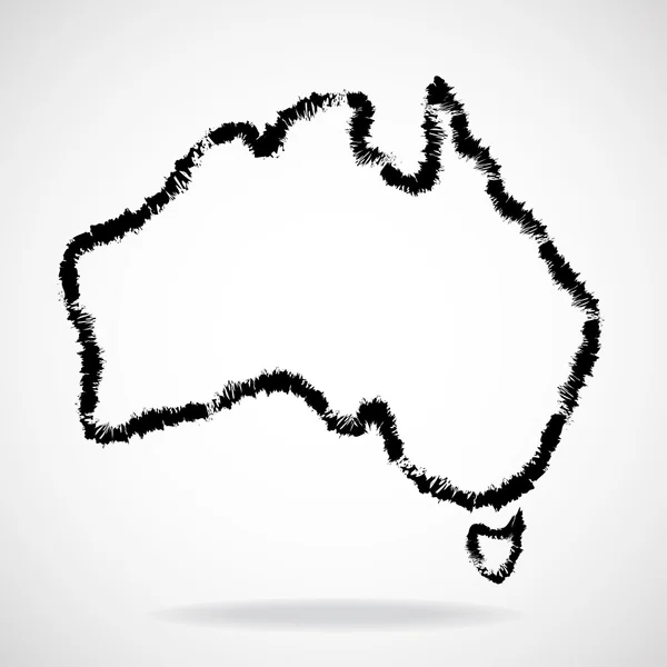 オーストラリアのベクトル地図 — ストックベクタ