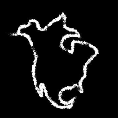 soyut Kuzey Amerika Haritası