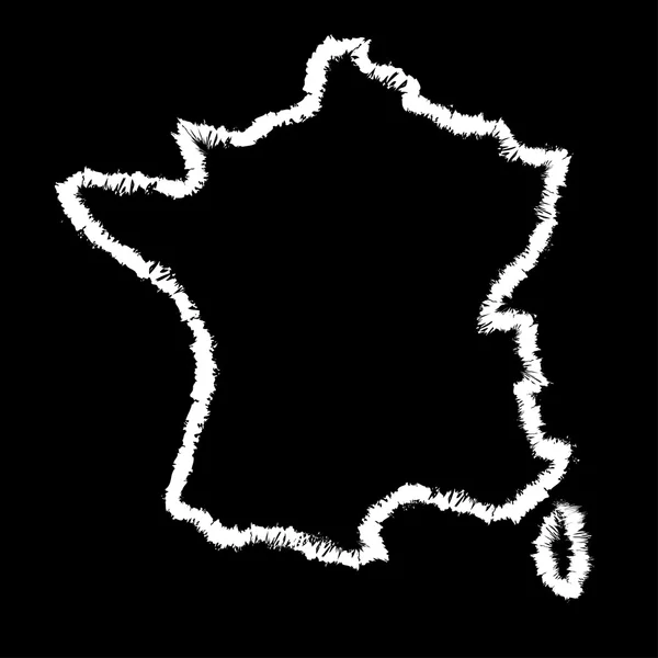 Abstrakte Umrisse der Frankreich-Karte — Stockvektor