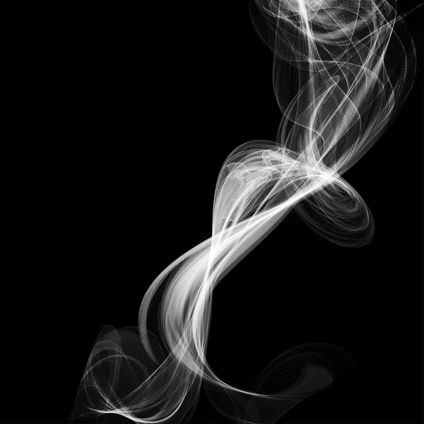 Humo abstracto aislado en negro — Vector de stock