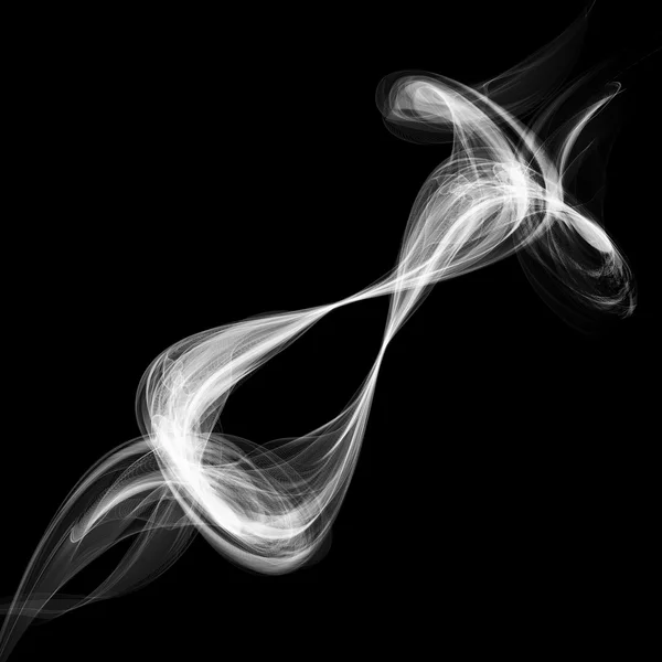 Fumaça abstrata isolada em preto, ilustração vetorial — Vetor de Stock