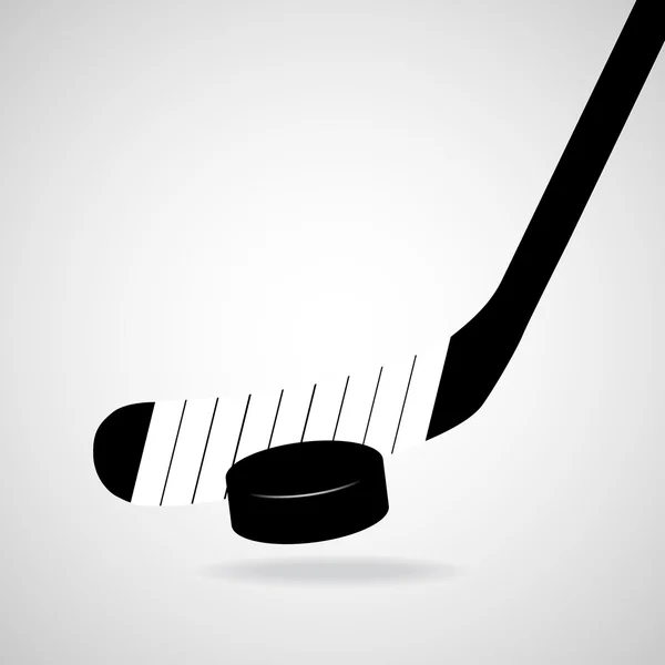 Hockeystick en puck, geïsoleerd op een witte achtergrond, vectorillustratie, eps 10 — Stockvector