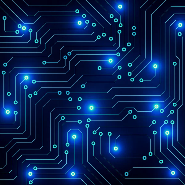 Fundo da placa de circuito, pano de fundo de tecnologia, ilustração vetorial —  Vetores de Stock