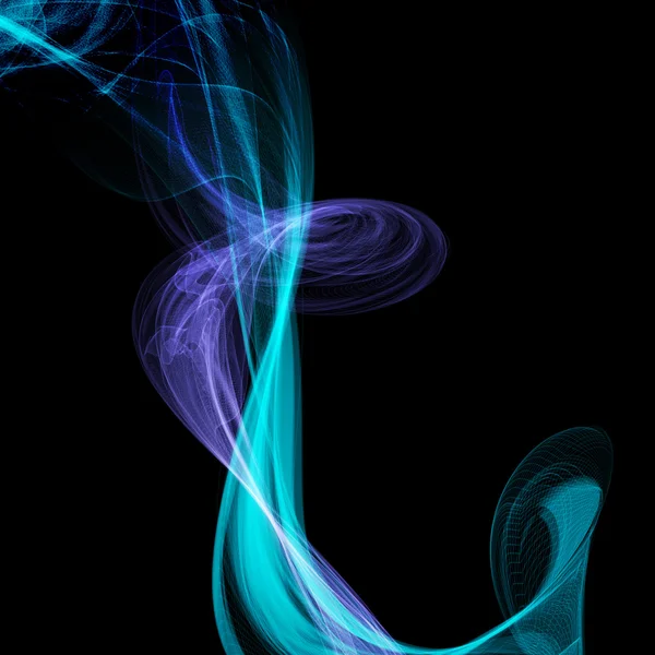 Abstract colorful smoke isolated on black, style backdrop — Stock Vector