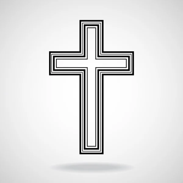 Krzyż. chrześcijański symbol. Ilustracja wektorowa. EPS 10 — Wektor stockowy