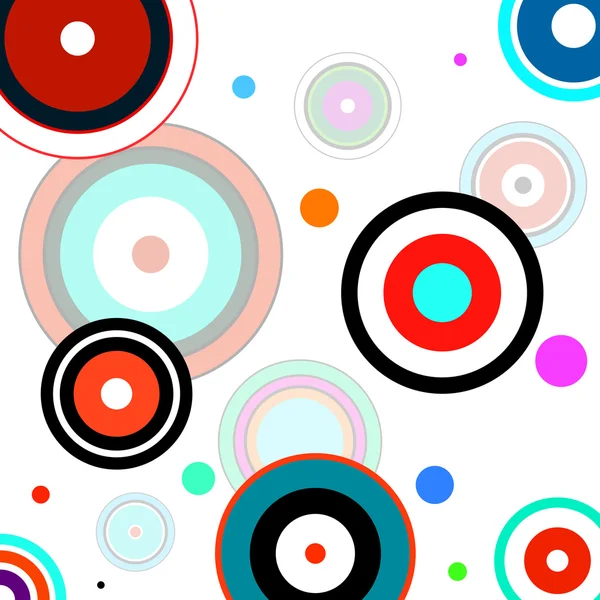 幾何学的図形、円と抽象的なカラフルな背景 — ストックベクタ