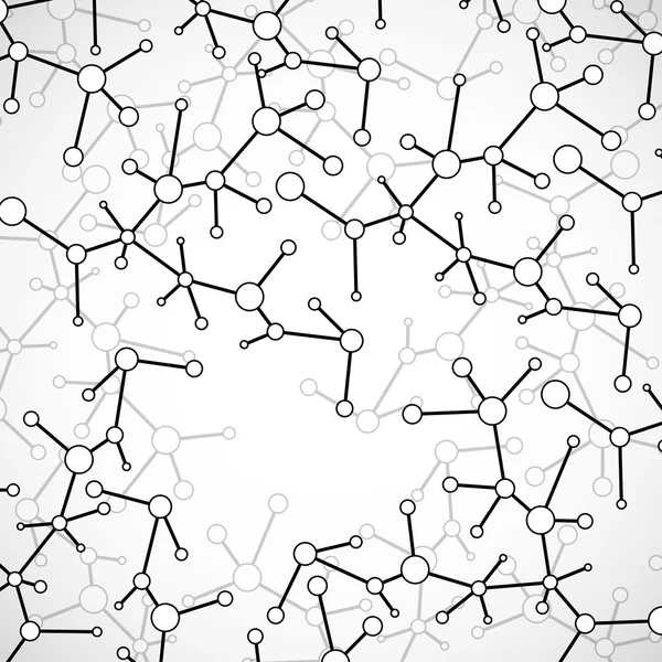 Structure des molécules. L'ADN. Contexte abstrait, formule moléculaire — Image vectorielle