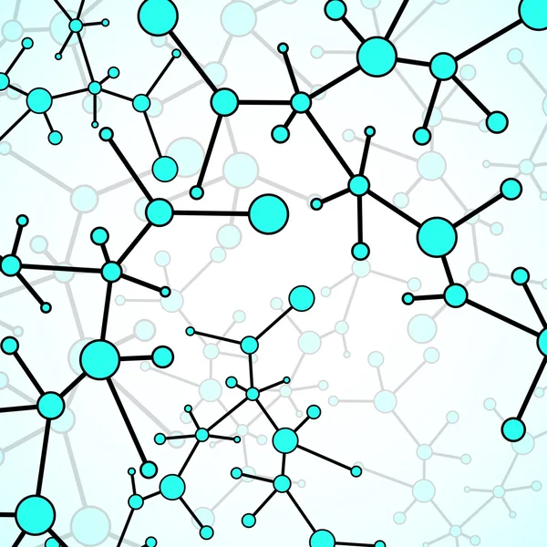 Estructura molecular. ADN. Fondo abstracto. Átomos de conexión — Archivo Imágenes Vectoriales