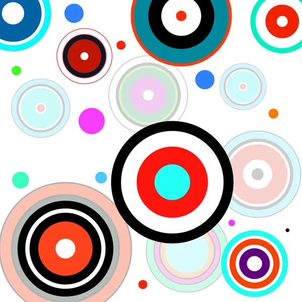 Fundo colorido abstrato com círculos, formas geométricas —  Vetores de Stock