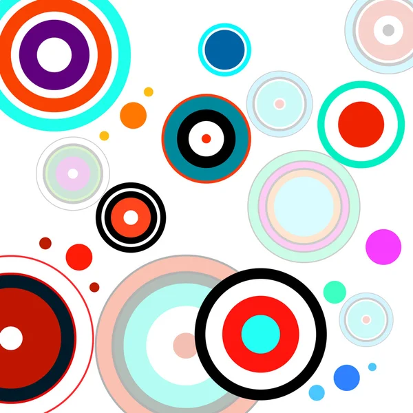 Fundo colorido abstrato com círculos, formas geométricas — Vetor de Stock