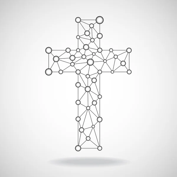 Streszczenie Krzyża. Christian Symbol. Ilustracja wektorowa. Eps10 — Wektor stockowy