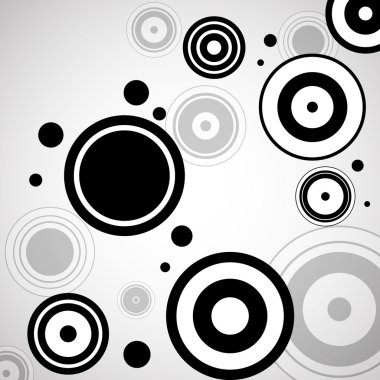 Arka plan siyah daireler, geometrik şekiller ile