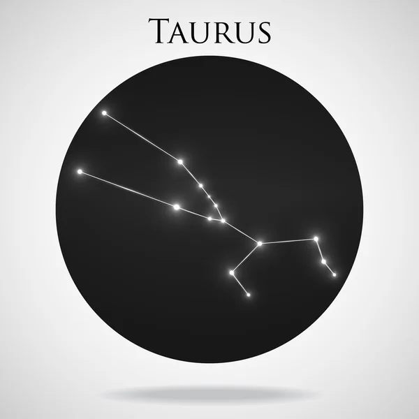 Costellazione taurus segno zodiacale isolato su sfondo bianco — Vettoriale Stock