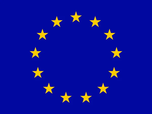 Vlag van de Europese Unie, vectorillustratie, eps 10 — Stockvector