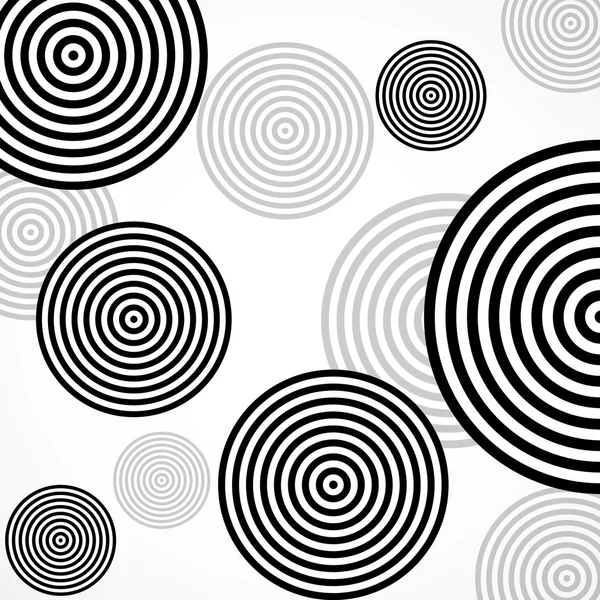 Círculos geométricos abstratos sobre fundo branco. Vetor — Vetor de Stock