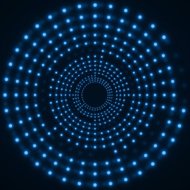 Soyut teknolojik altyapı parlayan çevrelerin. Vektör çizim