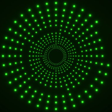 Soyut teknolojik altyapı parlayan çevrelerin. Vektör çizim