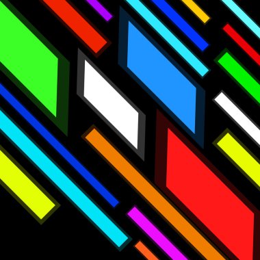 Arka plan renkli geometrik öğelerle. Vektör zemin