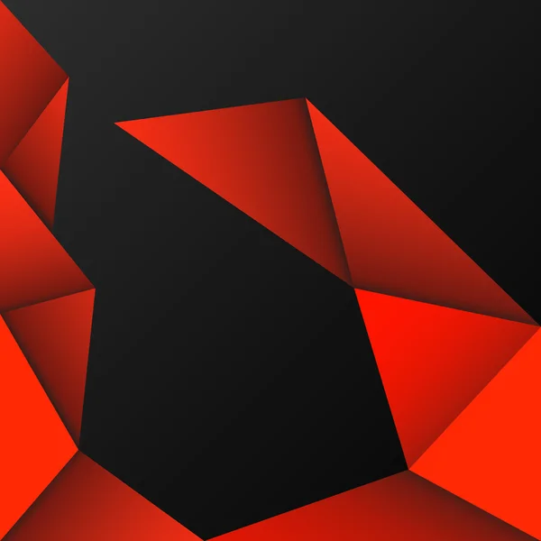 Geometrische Formen auf schwarzem Hintergrund. helle Dreiecke im stylischen Design — Stockvektor