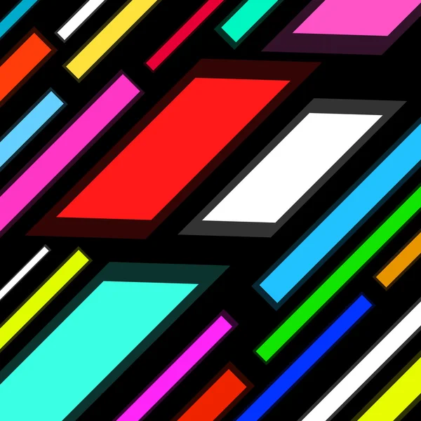 Abstrakter Hintergrund mit bunten geometrischen Elementen. Vektorhintergrund — Stockvektor
